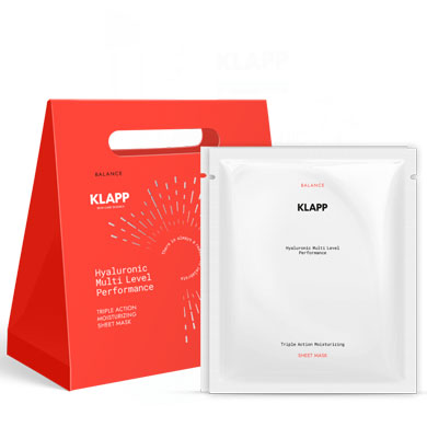 klapphyaluronic multi level performance triple action moisturizing sheet mask x mas edition 2 stueck