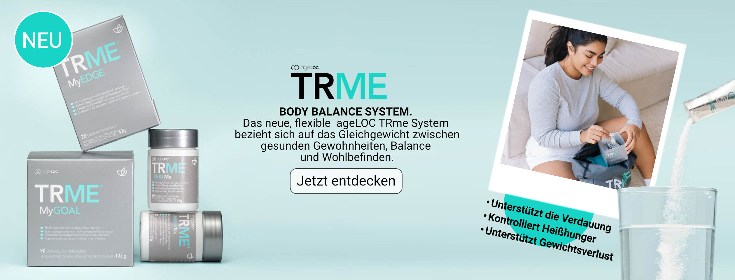 Nu Skin TRme Startseite mit Button