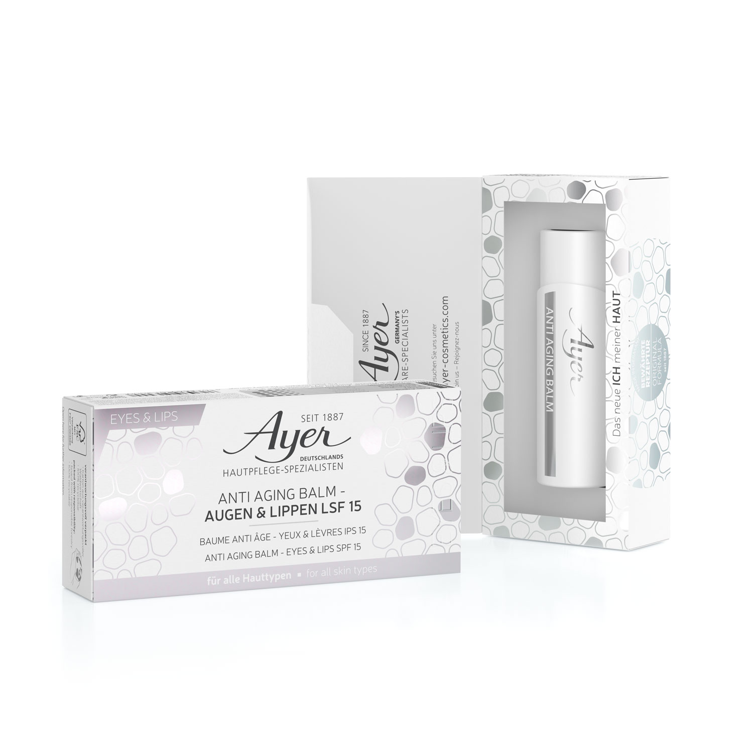 Ayer Anti Aging Balm - Augen & Lippen LSF 15