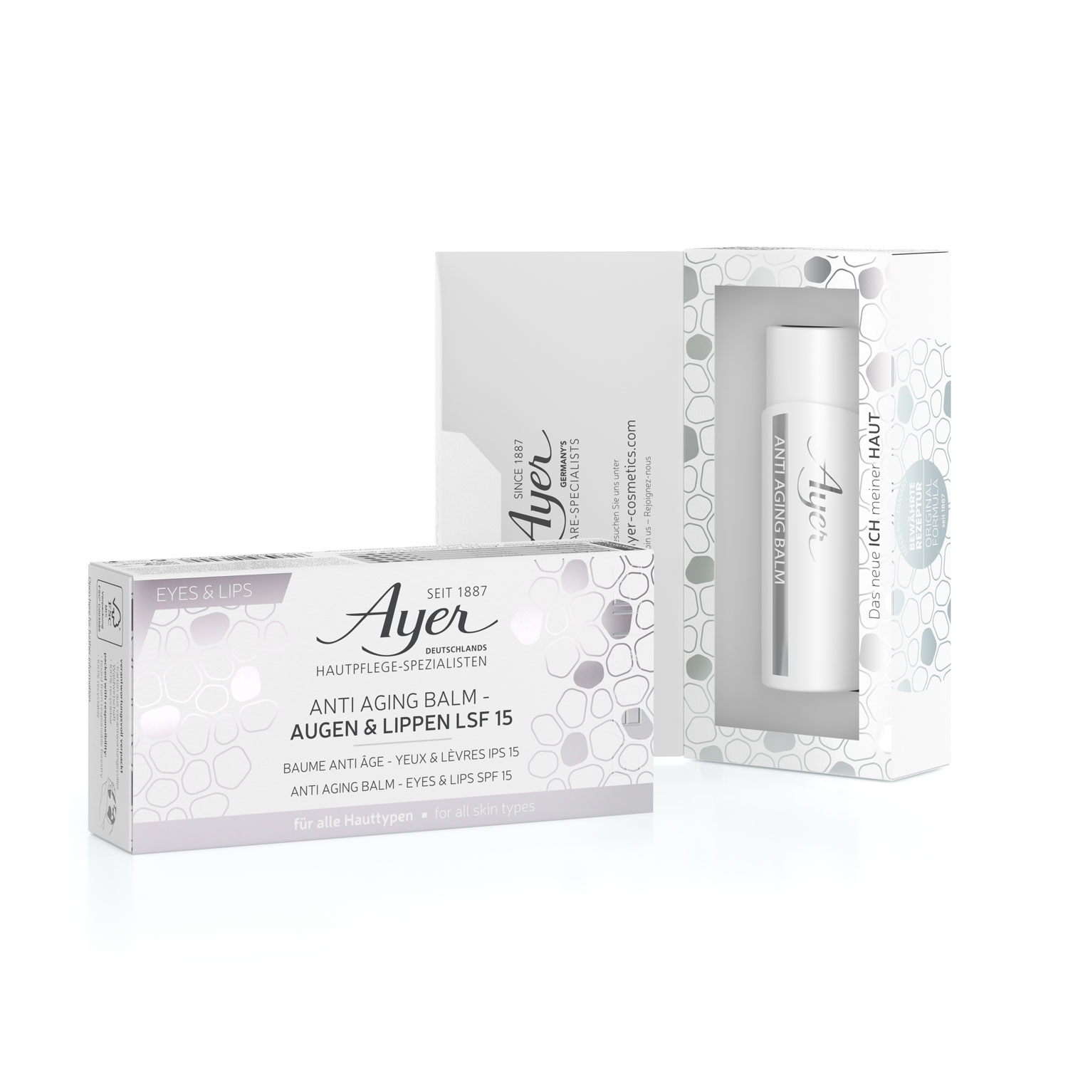 Ayer Anti Aging Balm Augen Lippen LSF 15