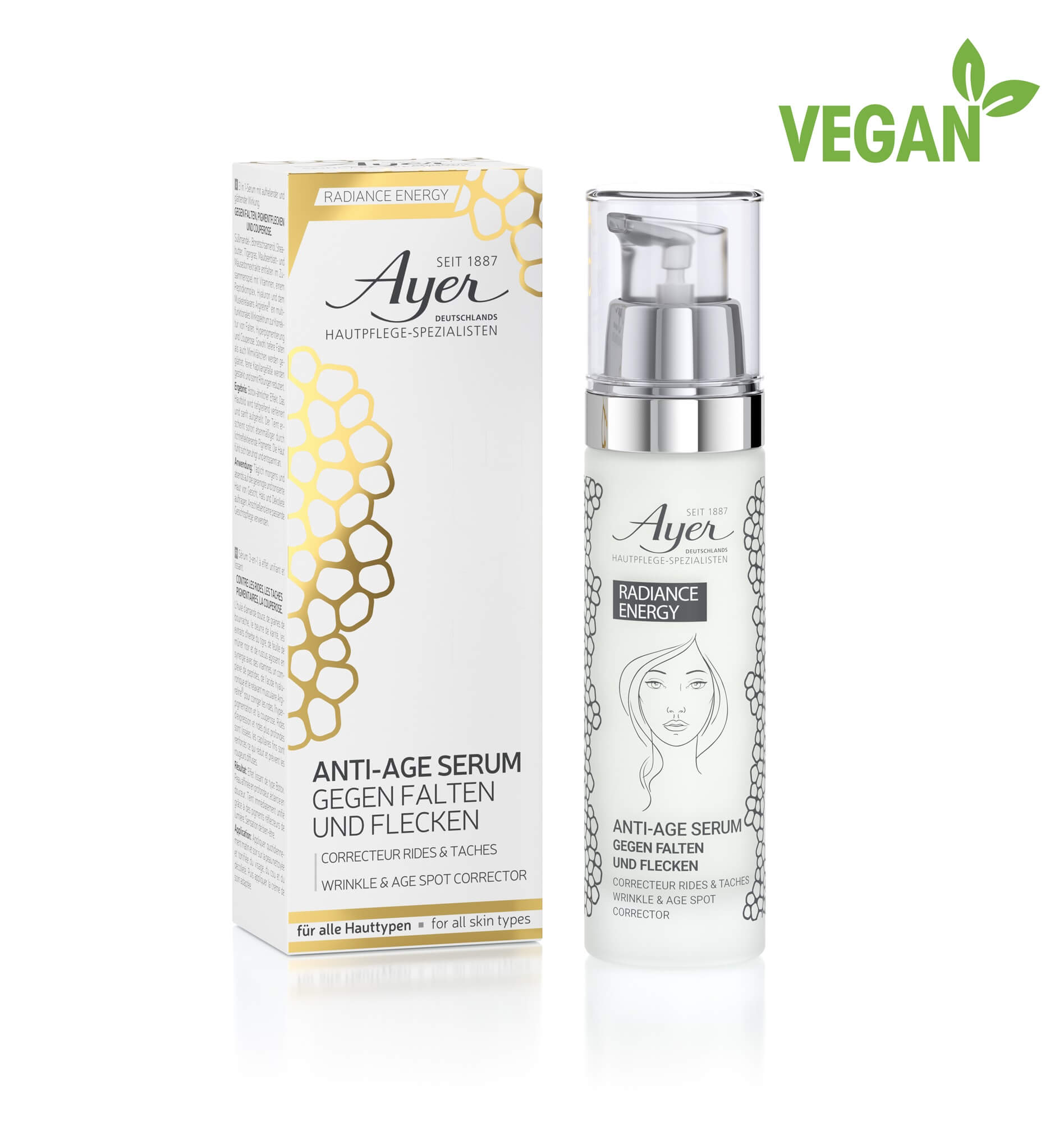 Ayer Radiance Energy Anti-Age Serum gegen Falten & Flecken 50 ml