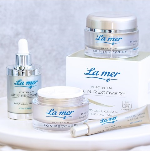 La mer Platinum Skin Recovery Pro Cell Cream Tag