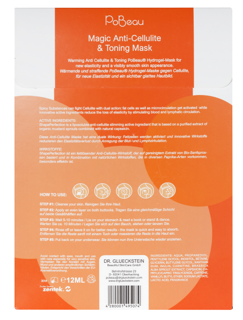 PoBeau Anti Cellulite & Toning Mask 1 Stk.