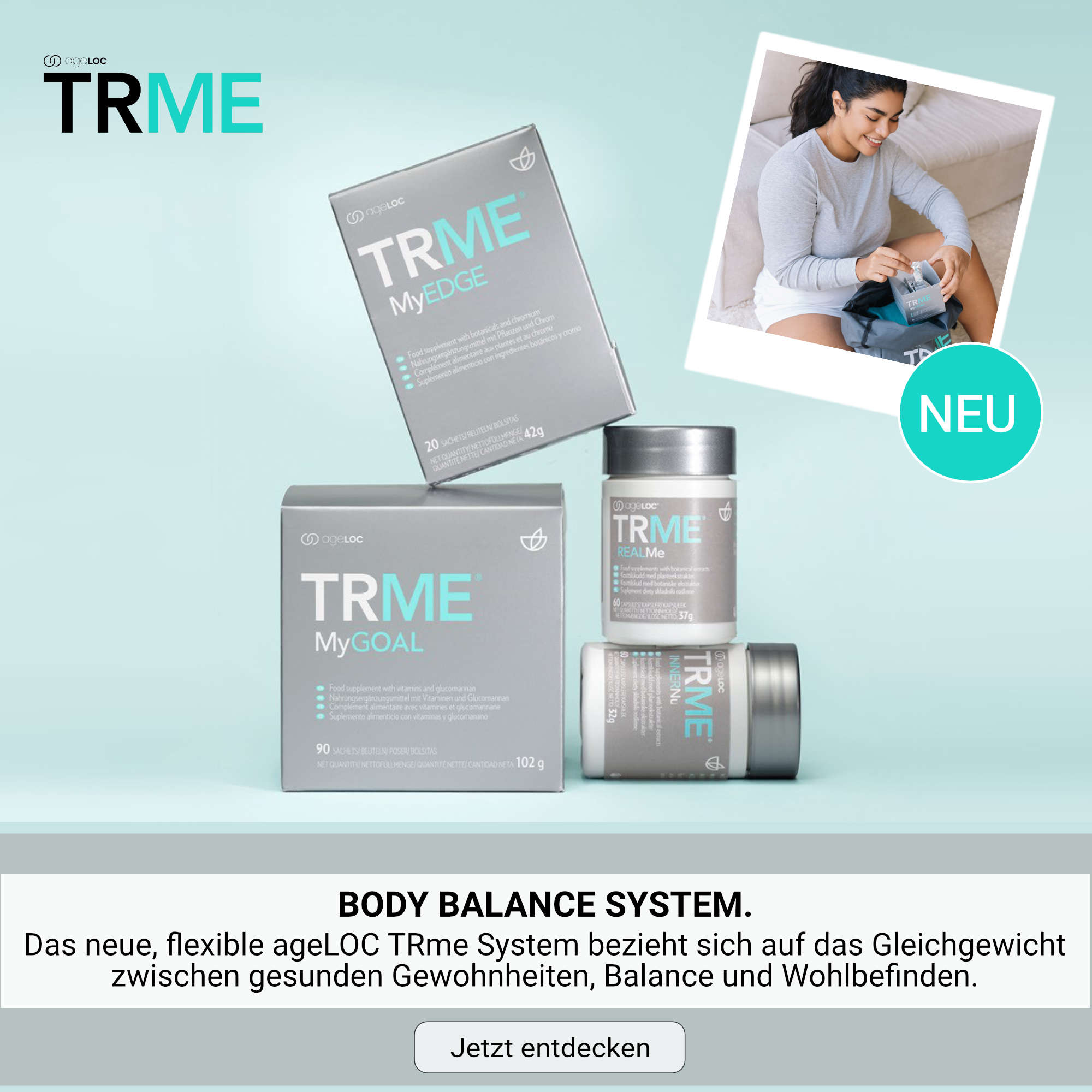 Nu Skin TRme Startseite mit Button