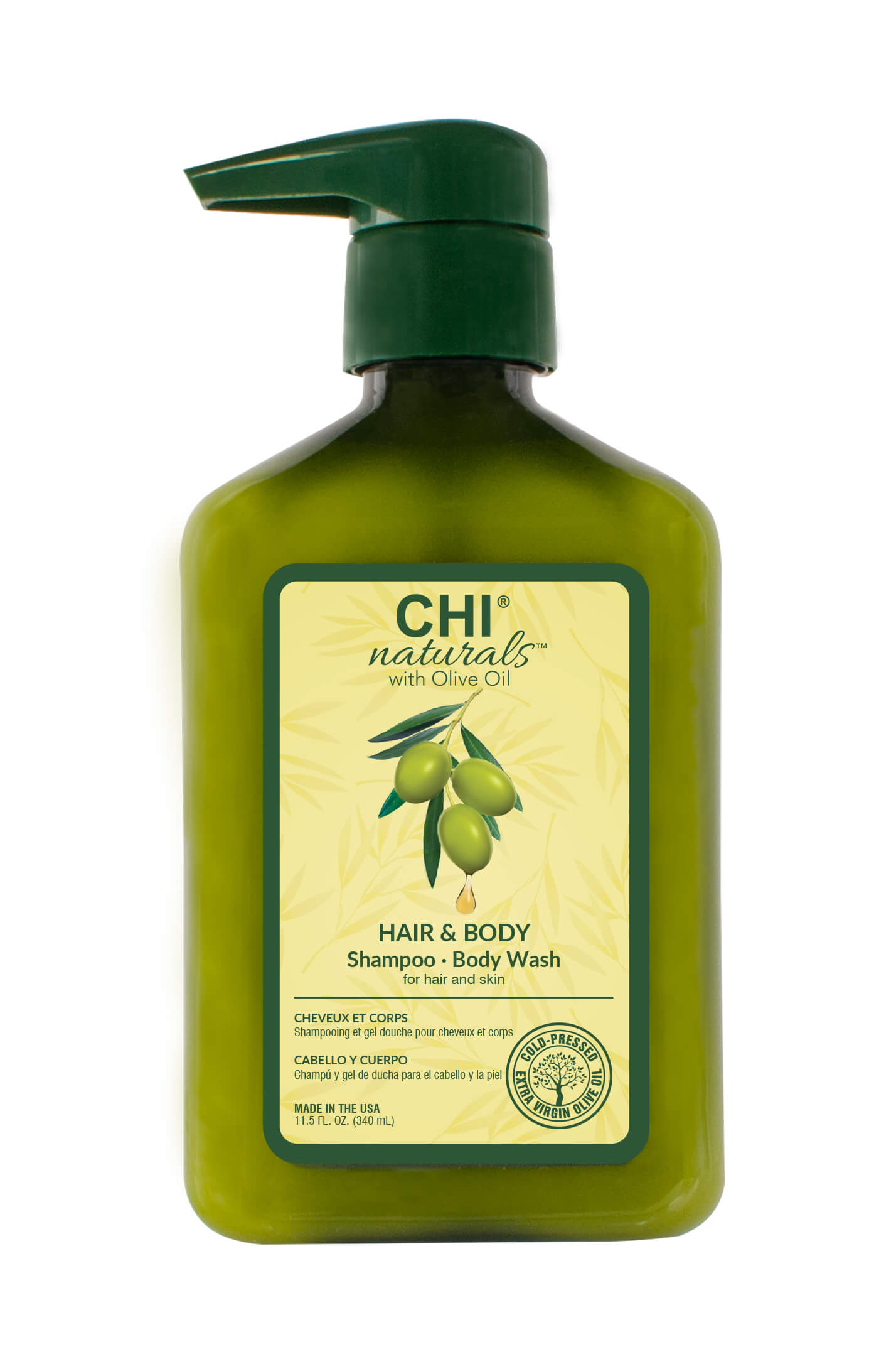 CHI Naturals Olive Oil - Hair & Body Wash 340 ml