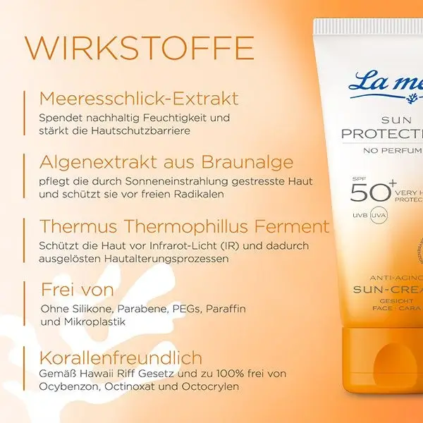 La mer Sun Protection Sun Cream LSF 50+ Gesicht 50 ml