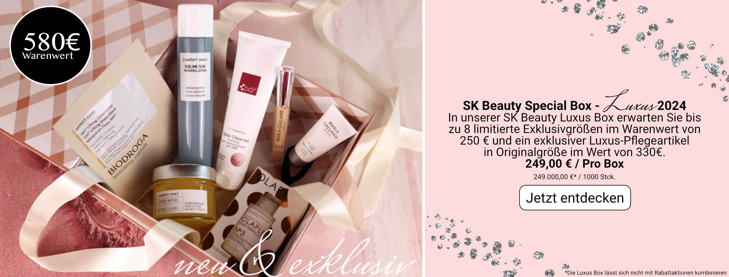 Luxus Box Startseite mit Button