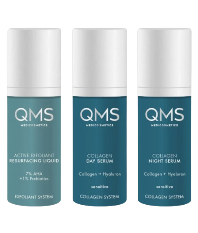 QMS Medicosmetics Collagen + Exfoliant Set Sensitive 3x30 ml