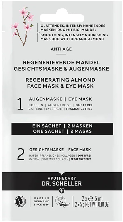 Dr. Scheller REGENERIERENDE MANDEL GESICHTSMASKE & AUGENMASKE