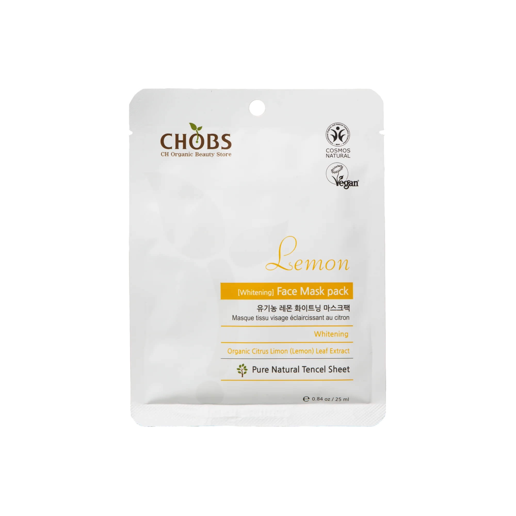 Chobs Lemon Whitening Mask Pack 25 g