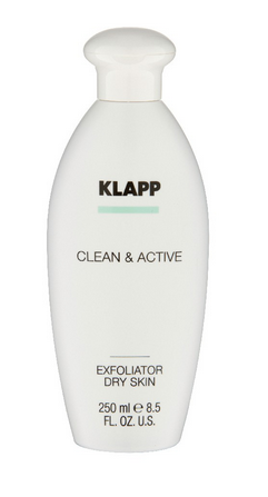klapp clean active exfoliator dry skin 250 ml