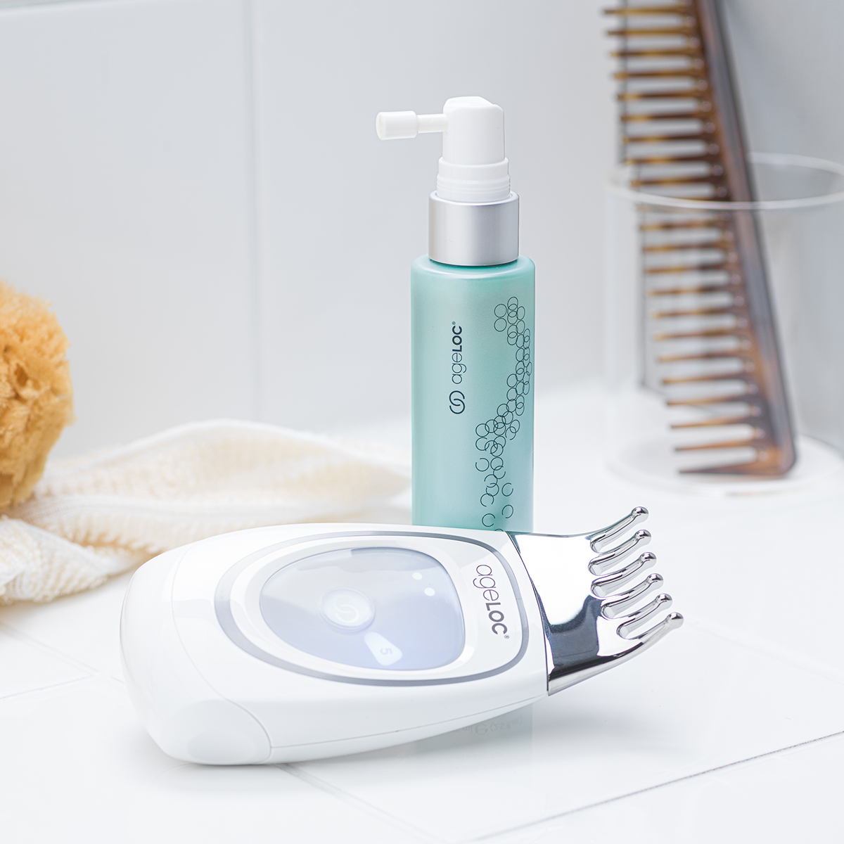 nu skin ageloc nutriol hair strenghtening serum with galvanic device